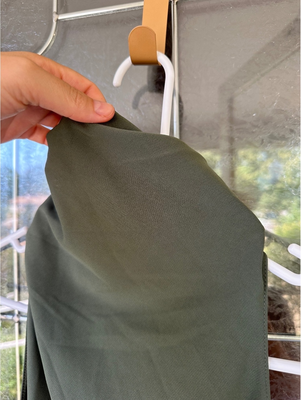 Amanda Uprichard Olive Green Sleeveless High Neck Dress Size large - Picture 3 of 6